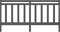 vidaXL - Hoofdbord - 206x4x100 - cm - massief - grenenhout - grijs