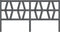 vidaXL - Hoofdbord - 206x4x100 - cm - massief - grenenhout - grijs