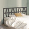 vidaXL - Hoofdbord - 206x4x100 - cm - massief - grenenhout - grijs