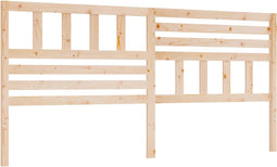 vidaXL - Hoofdbord - 206x4x100 - cm - massief - grenenhout