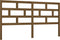 vidaXL - Hoofdbord - 206x4x100 - cm - massief - grenenhout - honingbruin