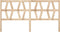 vidaXL - Hoofdbord - 206x4x100 - cm - massief - grenenhout