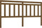 vidaXL - Hoofdbord - 206x4x100 - cm - massief - grenenhout - honingbruin