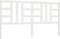 vidaXL - Hoofdbord - 206x4x100 - cm - massief - grenenhout - wit