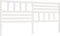 vidaXL - Hoofdbord - 206x4x100 - cm - massief - grenenhout - wit