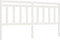 vidaXL - Hoofdbord - 206x4x100 - cm - massief - grenenhout - wit