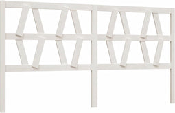 vidaXL - Hoofdbord - 206x4x100 - cm - massief - grenenhout - wit
