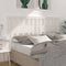 vidaXL - Hoofdbord - 206x4x100 - cm - massief - grenenhout - wit
