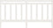 vidaXL - Hoofdbord - 206x4x100 - cm - massief - grenenhout - wit