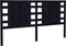 vidaXL - Hoofdbord - 206x4x100 - cm - massief - grenenhout - zwart