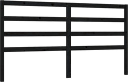 vidaXL - Hoofdbord - 206x4x100 - cm - massief - grenenhout - zwart