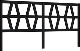 vidaXL - Hoofdbord - 206x4x100 - cm - massief - grenenhout - zwart