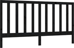 vidaXL - Hoofdbord - 206x4x100 - cm - massief - grenenhout - zwart
