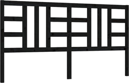 vidaXL - Hoofdbord - 206x4x100 - cm - massief - grenenhout - zwart