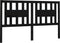 vidaXL - Hoofdbord - 206x4x100 - cm - massief - grenenhout - zwart