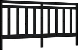 vidaXL - Hoofdbord - 206x4x100 - cm - massief - grenenhout - zwart