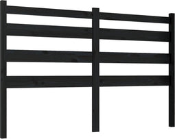 vidaXL - Hoofdbord - 206x4x100 - cm - massief - grenenhout - zwart