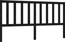 vidaXL - Hoofdbord - 206x4x100 - cm - massief - grenenhout - zwart