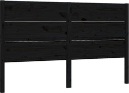 vidaXL - Hoofdbord - 206x4x100 - cm - massief - grenenhout - zwart