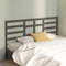 vidaXL - Hoofdbord - 206x4x104 - cm - massief - grenenhout - grijs