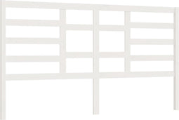 vidaXL - Hoofdbord - 206x4x104 - cm - massief - grenenhout - wit
