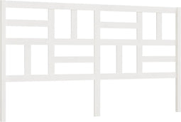 vidaXL - Hoofdbord - 206x4x104 - cm - massief - grenenhout - wit