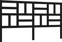 vidaXL - Hoofdbord - 206x4x104 - cm - massief - grenenhout - zwart