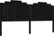 vidaXL - Hoofdbord - 206x4x110 - cm - massief - grenenhout - zwart