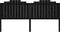 vidaXL - Hoofdbord - 206x4x110 - cm - massief - grenenhout - zwart