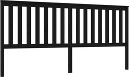 vidaXL - Hoofdbord - 206x6x101 - cm - massief - grenenhout - zwart