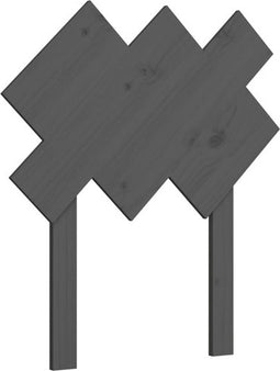 vidaXL - Hoofdbord - 72,5x3x81 - cm - massief - grenenhout - grijs