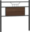 vidaXL - Hoofdbord - 75 - cm - bewerkt - hout - en - staal - bruin - eikenkleurig