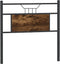vidaXL - Hoofdbord - 75 - cm - bewerkt - hout - en - staal - gerookt - eikenkleurig