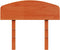 vidaXL - Hoofdbord - 75 - cm - massief - grenenhout - wasbruin