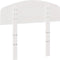 vidaXL - Hoofdbord - 75 - cm - massief - grenenhout - wit