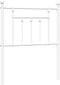 vidaXL - Hoofdbord - 75 - cm - metaal - wit