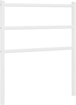 vidaXL - Hoofdbord - 75 - cm - metaal - wit