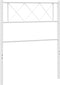 vidaXL - Hoofdbord - 75 - cm - metaal - wit