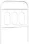 vidaXL - Hoofdbord - 75 - cm - metaal - wit