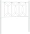 vidaXL - Hoofdbord - 75 - cm - metaal - wit