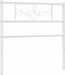 vidaXL - Hoofdbord - 75 - cm - metaal - wit