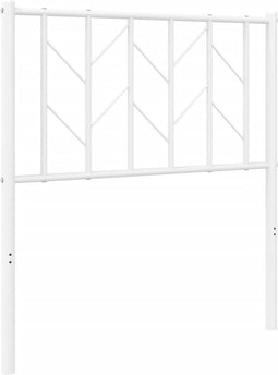 vidaXL - Hoofdbord - 75 - cm - metaal - wit