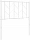 vidaXL - Hoofdbord - 75 - cm - metaal - wit