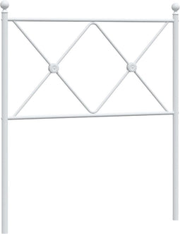 vidaXL - Hoofdbord - 75 - cm - metaal - wit