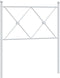 vidaXL - Hoofdbord - 75 - cm - metaal - wit