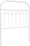 vidaXL - Hoofdbord - 75 - cm - metaal - wit