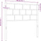 vidaXL - Hoofdbord - 75 - cm - metaal - wit