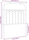 vidaXL - Hoofdbord - 75 - cm - metaal - wit