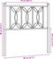 vidaXL - Hoofdbord - 75 - cm - metaal - wit