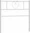 vidaXL - Hoofdbord - 75 - cm - metaal - wit